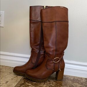 PIKOLINOS Chestnut Heeled Boots